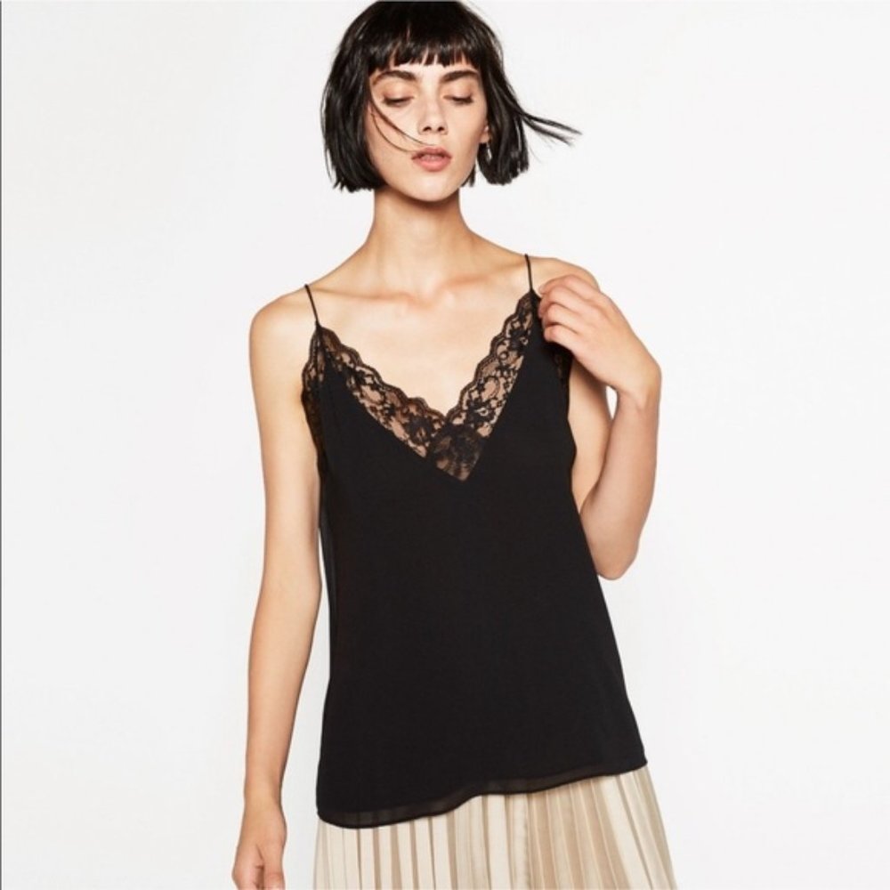 Zara Black Lace Cami
